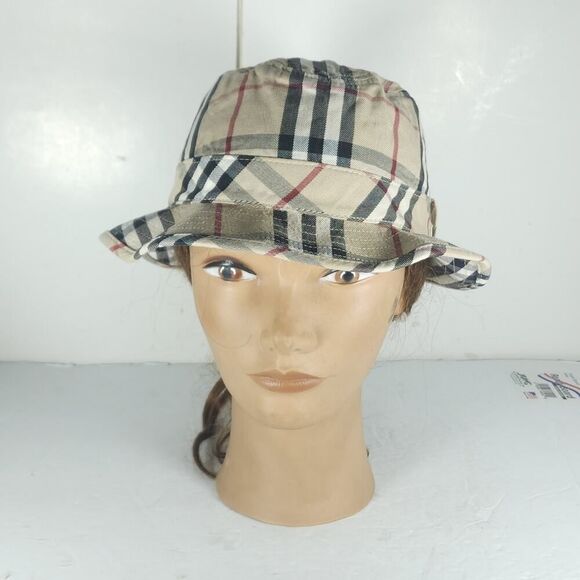 Burberry Women\'s Vintage Nova Check Medium Cotton Plaid Bucket Hat England main image 4